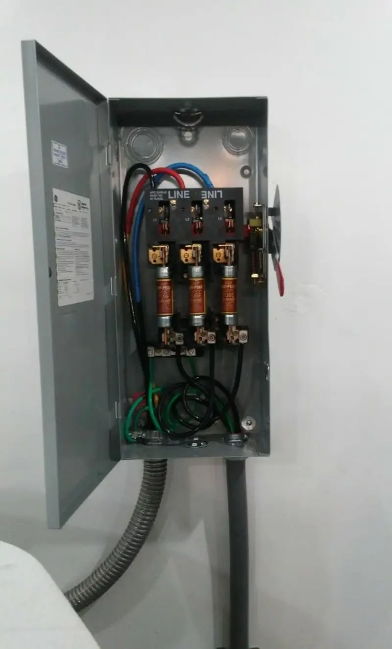 Three-phase disconnect switch installed for Electrical Wiring & Rewiring in Verona